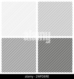 Seamlessly repeatable lines grid geometrical pattern, background. Diagonal, oblique, tilt and slanted lines mesh. Vector illustration. EPS 10. Stock Vector