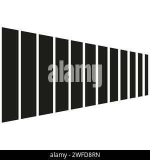 Black black vertical stripes. Abstract geometric striped pattern. Vector illustration. EPS 10. Stock Vector