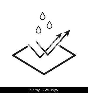 water repellent surface icon. Vector illustration. Stock picture. EPS 10. Stock Vector