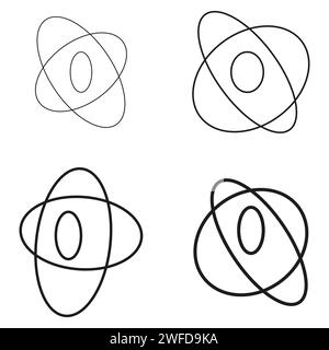 Abstract random circles geometric circular element. Vector illustration. EPS 10. Stock Vector