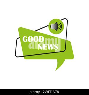 Megaphone with good news. Megaphone banner. Web design. Vector illustration. stock image. EPS 10. Stock Vector