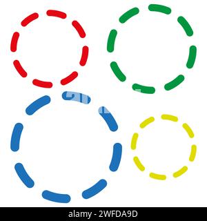 Modern colored circles dotted. Vector illustration. EPS 10. Stock Vector