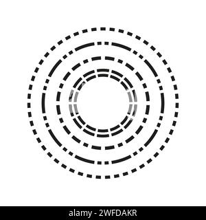 Round circle stork dash clear background.Vector illustration. EPS 10. Stock Vector