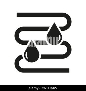 Water heating system icon. Vector illustration. stock image. EPS 10. Stock Vector
