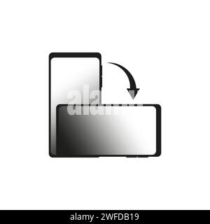 Rotate smartphone set icons. Vector illustration. EPS 10. Stock Vector