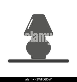 lamp icon. Table lamp for home.Vector illustration. stock image. EPS 10. Stock Vector