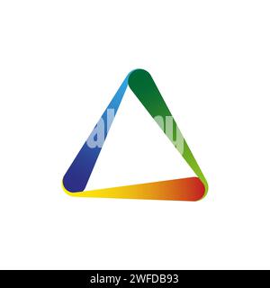 Triangle, colored. business card template. Vector illustration. stock image. EPS 10. Stock Vector