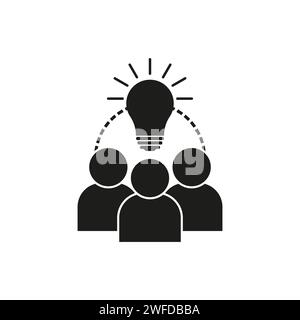 Collaboration idea icon. Entrepreneurship sign. Collaborate symbol. Vector illustration. EPS 10. Stock image. Stock Vector