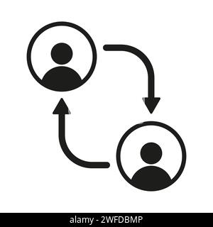 Employee replacement icon vector for your web design, logo, UI. Vector illustration. EPS 10. Stock Vector