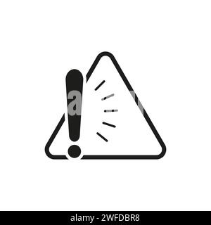 alert risk icon, triangle with exclamation, important information. Vector illustration. stock image. EPS 10. Stock Vector
