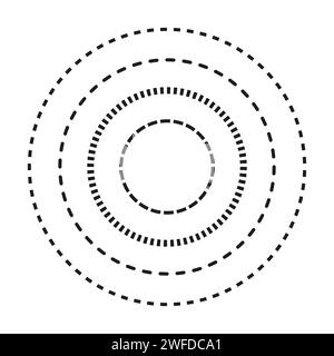 Round circle stork dash clear background. vector illustration. EPS 10. Stock Vector