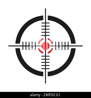 Crosshair, reticle scope target for a rifle, gun. Vector illustration. stock image. EPS 10. Stock Vector
