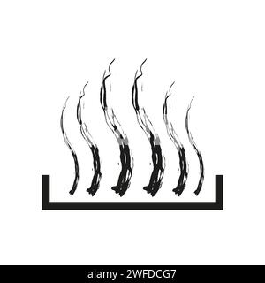 heat sign, heat wave of steam, superheated steam symbol. Vector illustration. Stock image. EPS 10. Stock Vector