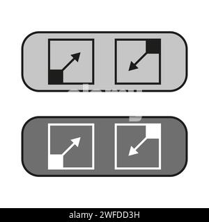 Enlarge, reduction in size. Increase, decrease Inward, outward concepts with arrows. Vector illustration. EPS 10. Stock Vector