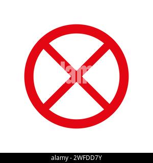Absolutely no stop road sign. Vector illustration. EPS 10. Stock image. Stock Vector