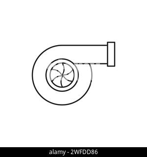 car turbo icon vector for graphic design, logo, website, social media, mobile app, UI. Vector illustration. EPS 10. Stock Vector