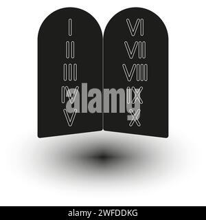 Christian Ten Commandments Tablets Illustration Stock Vector Image ...