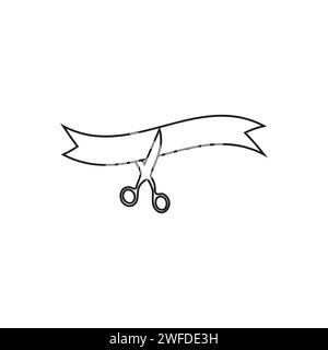Grand opening symbol. ceremony open icon. Cut ribbon icon. Vector illustration. stock image. EPS 10. Stock Vector