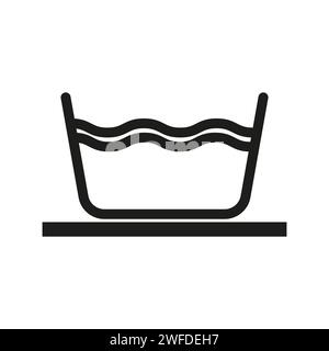 Water basin icon. Bath icon. Vector illustration. EPS 10. Stock image. Stock Vector