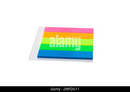 colorful paper sticky notes isolated on white background Stock Photo