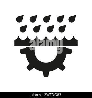 Water gear drops. Vector illustration. EPS 10. Stock image. Stock Vector