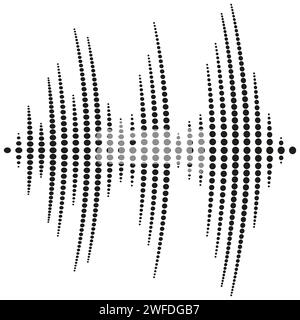 Dotted equalizer icon. Vector illustration. EPS 10. Stock image. Stock Vector