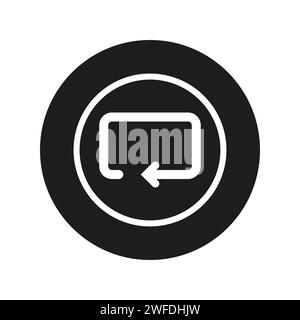 Control repeat icon. Vector illustration. EPS 10. Stock image. Stock Vector