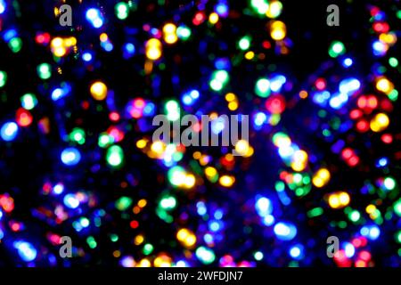blurred background of many colored lights, ideal as a slightly hyptonic or dreamy background Stock Photo