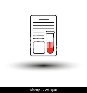 Blood test icon. Vector illustration. EPS 10. Stock image. Stock Vector