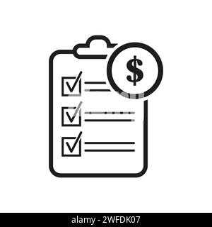 price list icon. Shopping list icon. Vector illustration. EPS 10. Stock image. Stock Vector