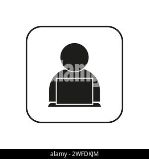 Programmer icon. Vector illustration. EPS 10. Stock image. Stock Vector