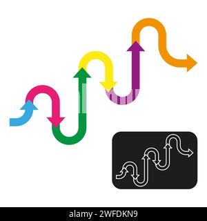 Road way location infographic template . Vector illustration. EPS 10. Stock image. Stock Vector