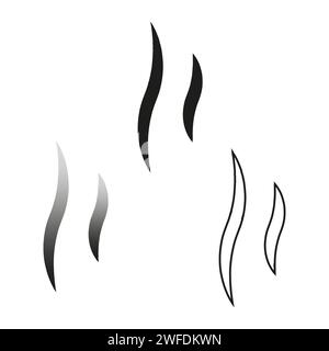 Set smoke icon. Vector illustration. EPS 10. Stock image. Stock Vector
