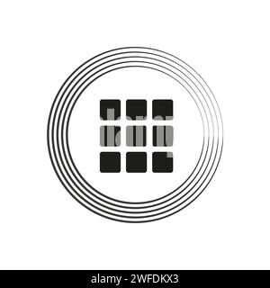 Gallery view display options icon. Vector illustration. EPS 10. Stock image. Stock Vector