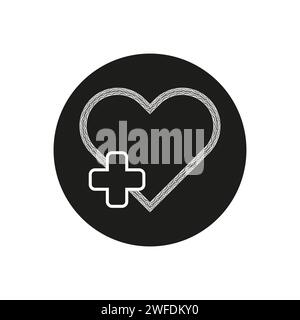 Medicine heart icon. Cardiology sign. Vector illustration. EPS 10. Stock image. Stock Vector