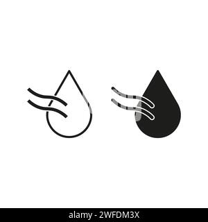 Dry air conditioning icon. Vector illustration. EPS 10. Stock image. Stock Vector