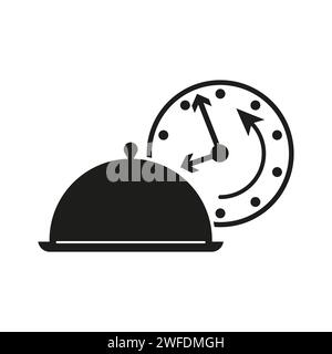 Fast cooking food icon. Lunch delivery time. Restaurant logo. Under eighteen symbol icon. Vector illustration. EPS 10. Stock image. Stock Vector
