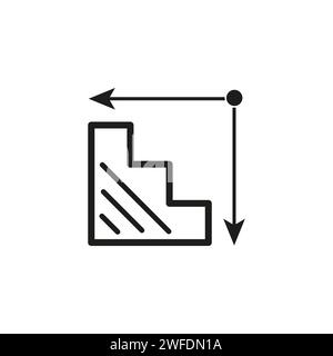 Stairs scheme icon. Vector illustration. EPS 10. Stock image. Stock Vector