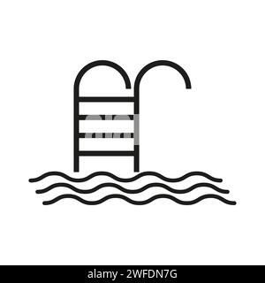 Pool icon. Vector illustration. Eps 10. Stock image. Stock Vector