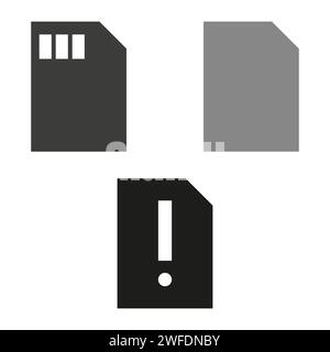 Set of 3 icons Notification. Vector illustration. EPS 10. Stock image. Stock Vector