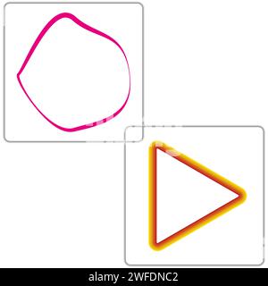 set of Y2K. Retro futuristic graphic ornaments. For modern T-shirts designed. Vector illustration. EPS 10. Stock image. Stock Vector