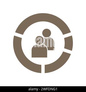 Demography diagram icon. Vector illustration. EPS 10. Stock image. Stock Vector
