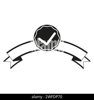 Badge solid icon. Vector illustration. EPS 10. Stock image. Stock Vector