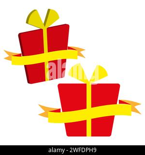 Funny gift, present. Vector illustration. EPS 10. Stock image. Stock Vector