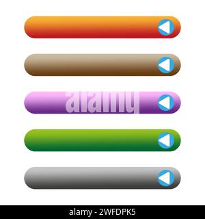 Empty button templates. Vector illustration. EPS 10. Stock image. Stock Vector
