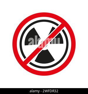 No radioactive substances icon. Vector illustration. PS 10. Stock image. Stock Vector