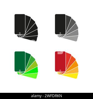 Color sample fan card icon. Vector illustration. stock image. EPS 10. Stock Vector