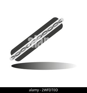 Hot dog icon. Vector illustration. EPS 10. Stock image. Stock Vector