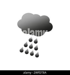 Cloud rain icon. Vector illustration. EPS 10. stock image. Stock Vector