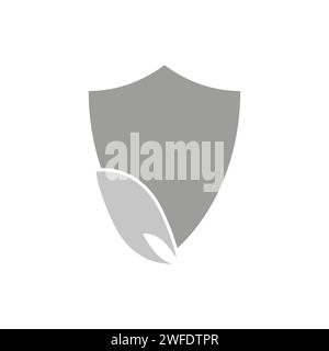 Protective shield icon. Safe nature icon. Protection of nature icon. Vector illustration. EPS 10. stock image. Stock Vector